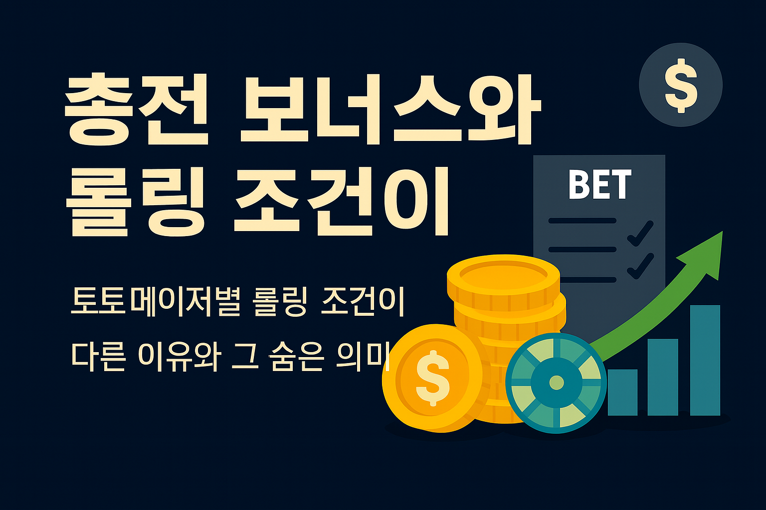 토토사이트별 롤링 조건이 다른 이유와 그 숨은 의미 – 사이트별 롤링 비율 차이와 수익 구조를 시각적으로 설명하는 인포그래픽