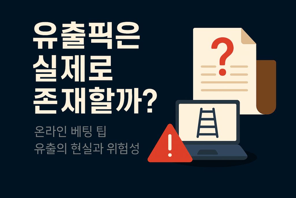 유출픽의 존재 여부를 다루는 인포그래픽 – 토토 먹튀라벨이 설명하는 유출픽 검증과 실제 존재 가능성에 대한 시각 자료