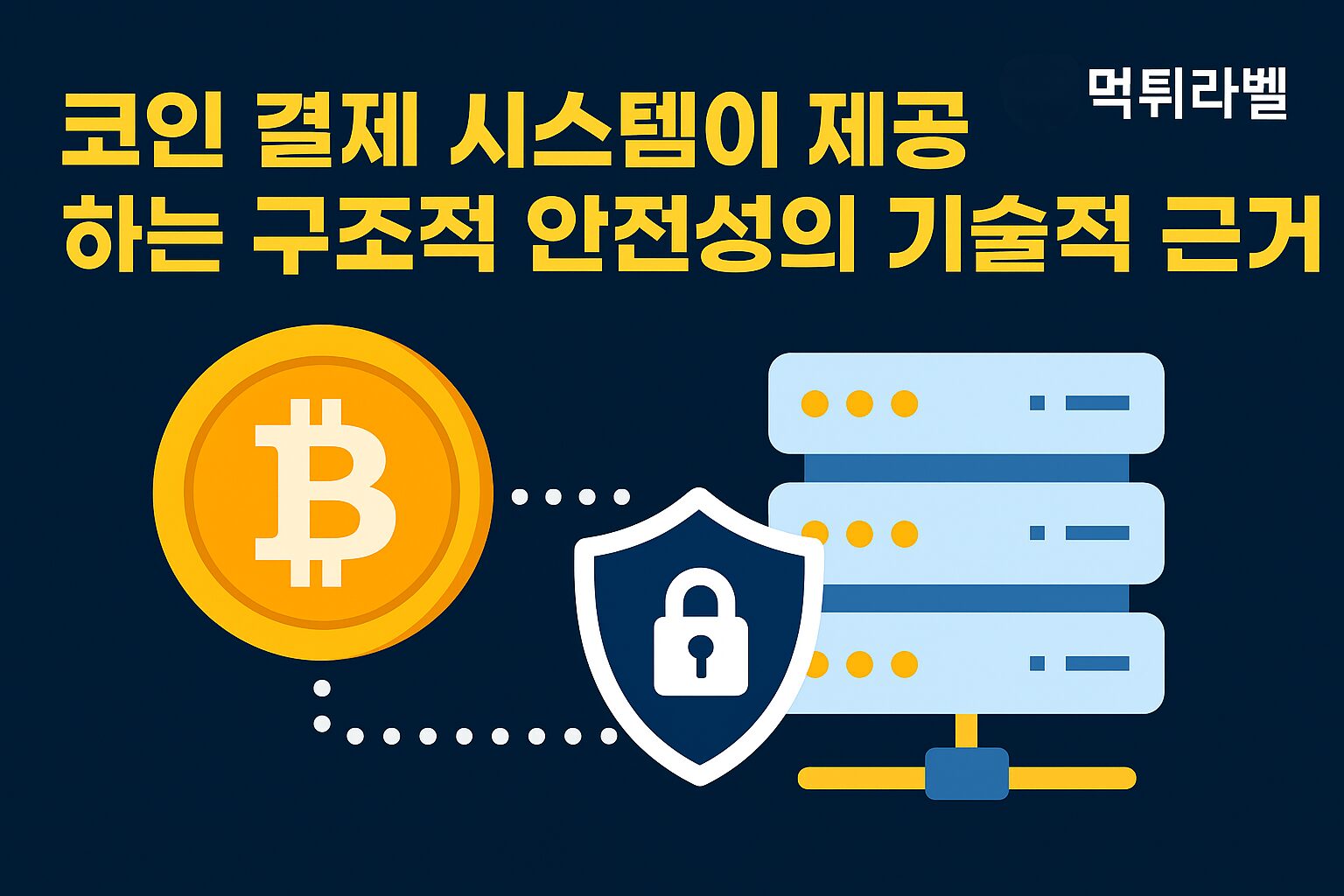 코인 결제 시스템이 제공하는 구조적 안전성과 기술적 보안 근거를 설명하는 이미지