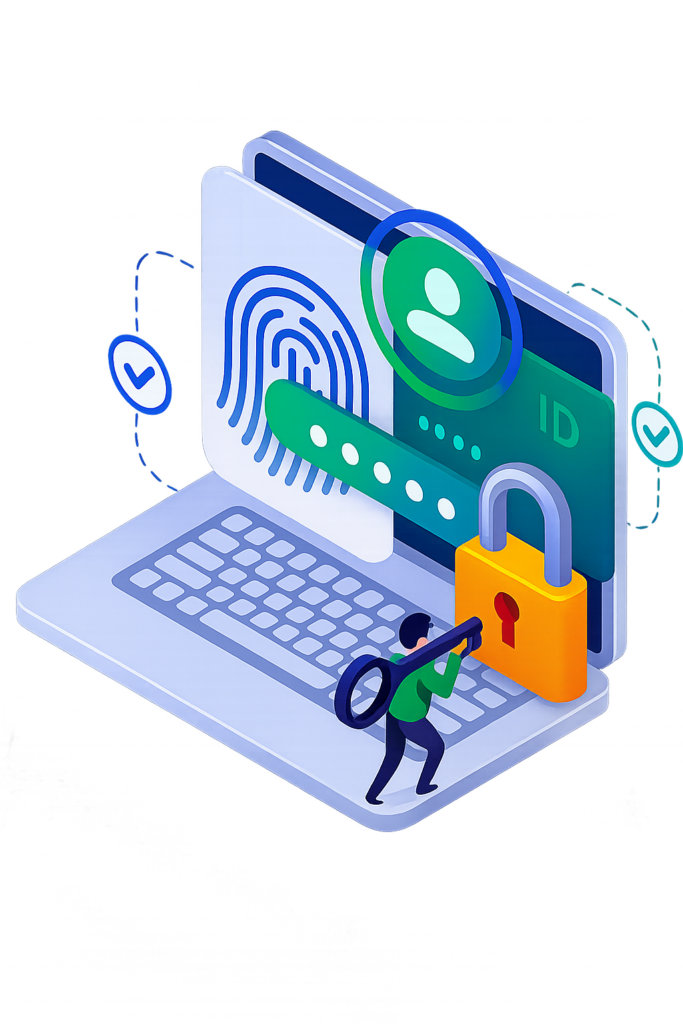 토토사이트 먹튀검증을 상징하는 보안 인증 아이콘 이미지